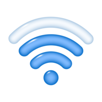 Wi-Fi icons that show the quality of the connection. Wireless internet signs isolated on a transparent background. PNG