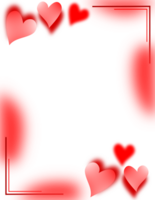 Valentines Frame, Love Hearts Background Border. png