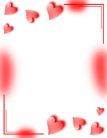 Valentines Frame, Love Hearts Background Border. png