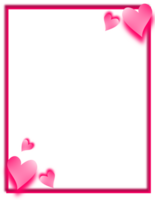 Cute valentines frame with love hearts border background. png