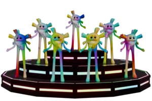 3D personages colorful choir png