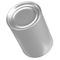 The aluminium can for food and drink concept 3d rendering. png