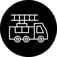 Ladder Truck Vector Icon