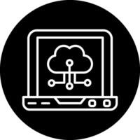 icono de vector de computación en la nube