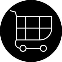 icono de vector de cesta de compras