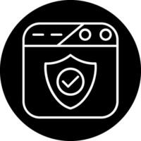 icono de vector de seguridad web