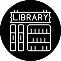 icono de vector de biblioteca