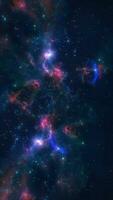 vertikal video - färgrik nebulosa cg animering