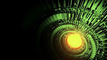 Science fiction high tech spinning elements background. Design. Rotating turbine of an abstract machine. photo