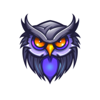 AI generated owl esport logo art illustrations png