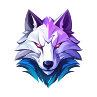 AI generated cute wolf art illustrations for stickers, tshirt design, poster etc png