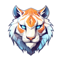 AI generated cute tiger art illustrations for stickers, tshirt design, poster etc png