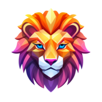 AI generated cute lion art illustrations for stickers, tshirt design, poster etc png