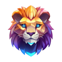 AI generated cute lion art illustrations for stickers, tshirt design, poster etc png