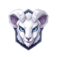 AI generated goat esport logo art illustrations png