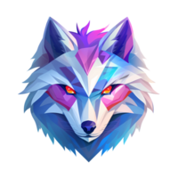 AI generated cute wolf art illustrations for stickers, tshirt design, poster etc png