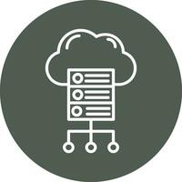 Cloud Server Vector Icon