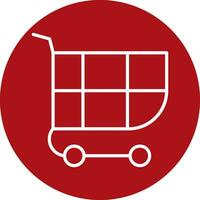 icono de vector de cesta de compras