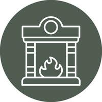 Fireplace Vector Icon