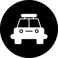 icono de vector de coche de policía