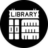 icono de vector de biblioteca