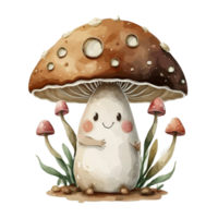 AI generated cute mushroom Clipart png