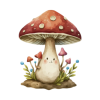 AI generated cute mushroom Clipart png