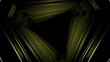 3D futuristic space and time tunnel of triangle shape. Design. Flying inside futuristic alien corridor. photo