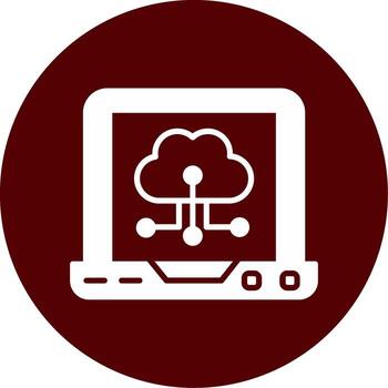 icono de vector de computación en la nube