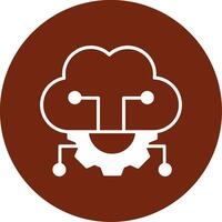 Cloud Server Settings Vector Icon