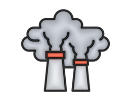 un 3d aire contaminación en un transparente antecedentes png