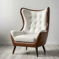 AI generated modern wingback chair photo