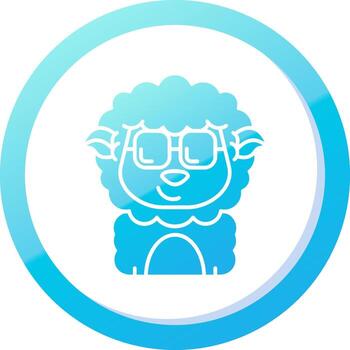 frio sólido azul degradado icono vector
