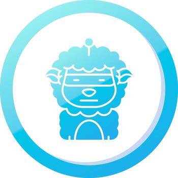 Robot Solid Blue Gradient Icon vector