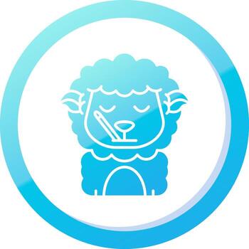 Sick Solid Blue Gradient Icon vector