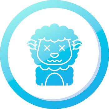 Dead Solid Blue Gradient Icon vector