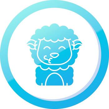 Congratulation Solid Blue Gradient Icon vector