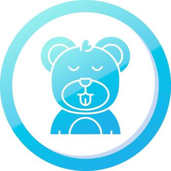 linda sólido azul degradado icono vector