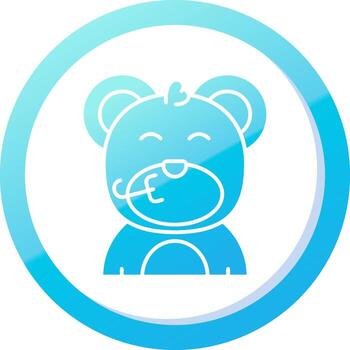 Congratulation Solid Blue Gradient Icon vector