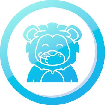 Congratulation Solid Blue Gradient Icon vector