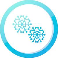 copos de nieve sólido azul degradado icono vector