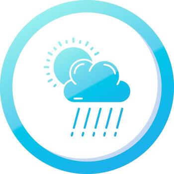 lluvia sólido azul degradado icono vector