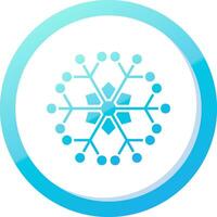 Snowflake Solid Blue Gradient Icon vector