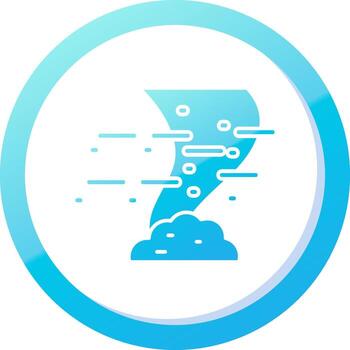 Tornado Solid Blue Gradient Icon vector
