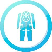 Suit Solid Blue Gradient Icon vector
