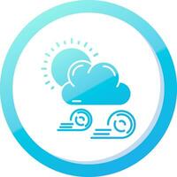 Weather Solid Blue Gradient Icon vector