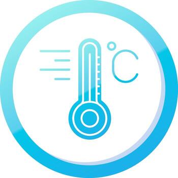 Temperature Solid Blue Gradient Icon vector