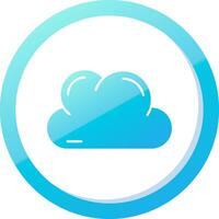 nube sólido azul degradado icono vector
