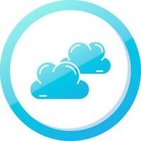 nube sólido azul degradado icono vector