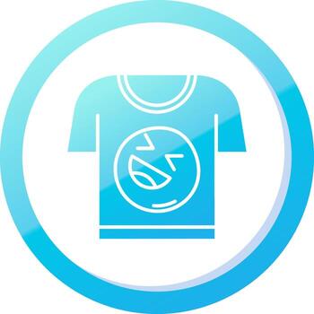 Tee Solid Blue Gradient Icon vector
